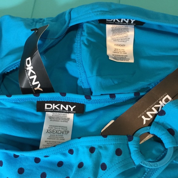 DKNY Polka Dot Bottom Halter Tankini - Picture 7 of 7